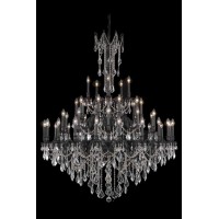 Rosalia 45 Light Dark Bronze Chandelier Golden Teak Smoky Royal Cut Crystal