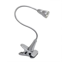 Simple Designs Ld2015Slv 1W Led Gooseneck Clip Light Desk Lamp