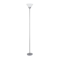 Simple Designs Lf1011Slv 1 Light Torchiere Stick Floor Lamp Silver