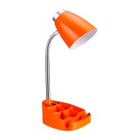 Limelights Ld1002Org Gooseneck Organizer Ipad Stand Or Book Holder Desk Lamp Orange 65 X 65 X 185