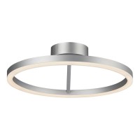 Integrated Led Ceiling Lighting Modern Circular Semi Flush In Silver