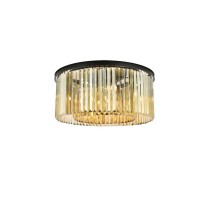 Urban Classic 1238F31Mbgtrc Sydney 8 Light Flush Mount Royal Cut Crystals Matte Black