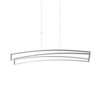 Vonn Lighting Vmc33440Al 46 In Sirius Vmc33440Al Integrated Led Linear Chandelier Lighting Fixture In Silver