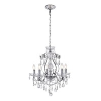 Voltaire Collection Chandelier D22 H22 Lt5 Chrome Finish