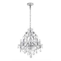 Voltaire Collection Chandelier D22 H22 Lt5 Chrome Finish