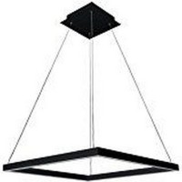 Integrated Led Chandelier Height Adjustable Square Pendant Light In Black