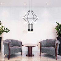 Vonn Lighting Vep28206Bl 24 In Expression Vep28206Bl Integrated Led Pendant Lighting Fixture In Black