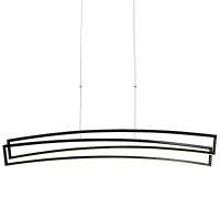 Vonn Lighting Vmc33440Bl 46 In Sirius Vmc33440Bl Integrated Led Linear Chandelier Lighting Fixture In Black