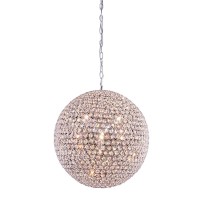 Elegant Lighting V2102D20Crc 20 X 20 In Cabaret 9 Light Chrome Pendant