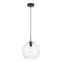 Placido Collection Pendant D118 H114 Lt1 Black And Clear Finish