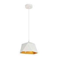 Arden Collection Pendant D102 H67 Lt1 Frosted White And Gold Finish