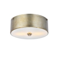 Hazen 2 Light 12 Inch Vintage Silver Flush Mount