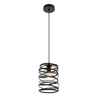 Hopper Collection Pendant D79 H118 Lt1 Black Finish