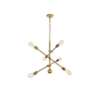 Axel 6 Lights Brass Pendant