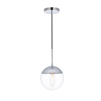 Eclipse 1 Light Chrome Pendant With Clear Glass