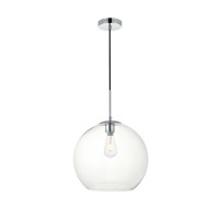 Baxter 1 Light Chrome Pendant With Clear Glass