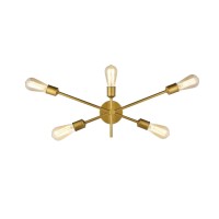 Axel 5 Lights Brass Wall Sconce