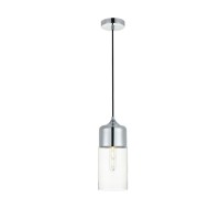 Ashwell 1 Light Chrome Pendant With Clear Glass