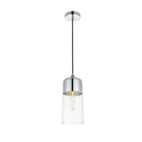 Ashwell 1 Light Chrome Pendant With Clear Glass