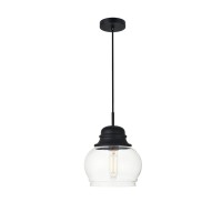 Kenna 1 Light Chrome Pendant With Clear Glass