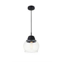 Kenna 1 Light Chrome Pendant With Clear Glass