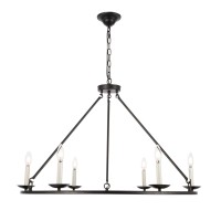 Maine 6 Light Black Chandelier