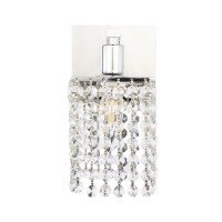 Phineas 1 Light Chrome And Clear Crystals Wall Sconce