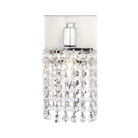 Phineas 1 Light Chrome And Clear Crystals Wall Sconce