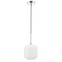 Collier 1 Light Chrome And Frosted White Glass Pendant