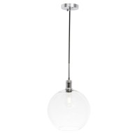 Emett 1 Light Chrome And Clear Glass Pendant