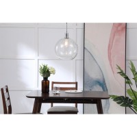 Emett 1 Light Chrome And Clear Glass Pendant