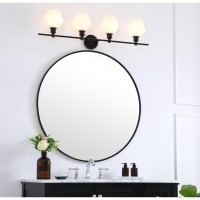 Gene 4 Light Black And Frosted White Glass Wall Sconce