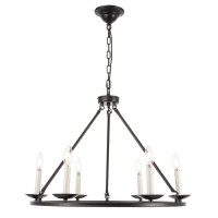 Maine 6 Light Black Chandelier