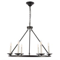 Maine 6 Light Black Chandelier