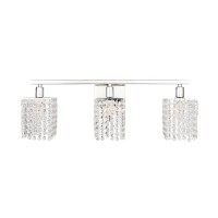 Phineas 3 Light Chrome And Clear Crystals Wall Sconce