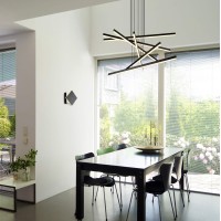 Vonn Lighting Vmp25060Bl 32 In Sirius Vmp25060Bl Integrated Led Pendant Lighting Fixture In Black