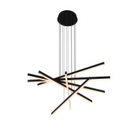 Vonn Lighting Vmp25060Bl 32 In Sirius Vmp25060Bl Integrated Led Pendant Lighting Fixture In Black