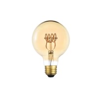 Led Decorative Helix Horizontal 2000K Nostaligic Filament 6 Watts 300 Lumens Amber Tint G25 Light Bulb