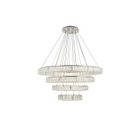 Monroe Integrated Led Chip Light Chrome Chandelier Clear Royal Cut Crystal