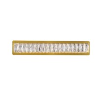 Monroe Integrated Led Chip Light Gold Wall Sconce Clear Royal Cut Crystal