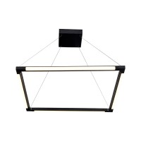 Vonn Lighting Vrc39104Bl 24 In Atria Vrc39104Bl Integrated Led Square Chandelier Lighting Fixture With 180 Deg Rotation Of Horiz