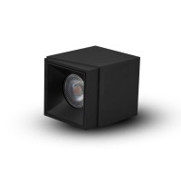 Square Led Surface Mounted Downlight Stock Item Beam Angle 33 Black