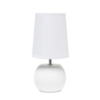 Simple Designs Studded Texture Ceramic Table Lamp White