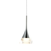 Integrated Led Height Adjustable Pendant Light With Cone Shade In Black