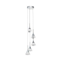 5Light Pendant Lighting Height Adjustable Integrated Led Chandelier