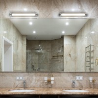 Integrated Led Ada Compliant Bathroom Wall Lighting Fixture In Polished Chrome