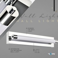 Integrated Led Ada Compliant Bathroom Wall Lighting Fixture In Polished Chrome