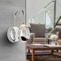 Integrated Led Wall Sconce Light With Clear Glass Shade In Polished Chrome