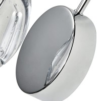 Integrated Led Wall Sconce Light With Clear Glass Shade In Polished Chrome