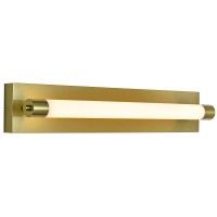 Integrated Led Ada Compliant Bathroom Wall Lighting Fixture In Antique Brass